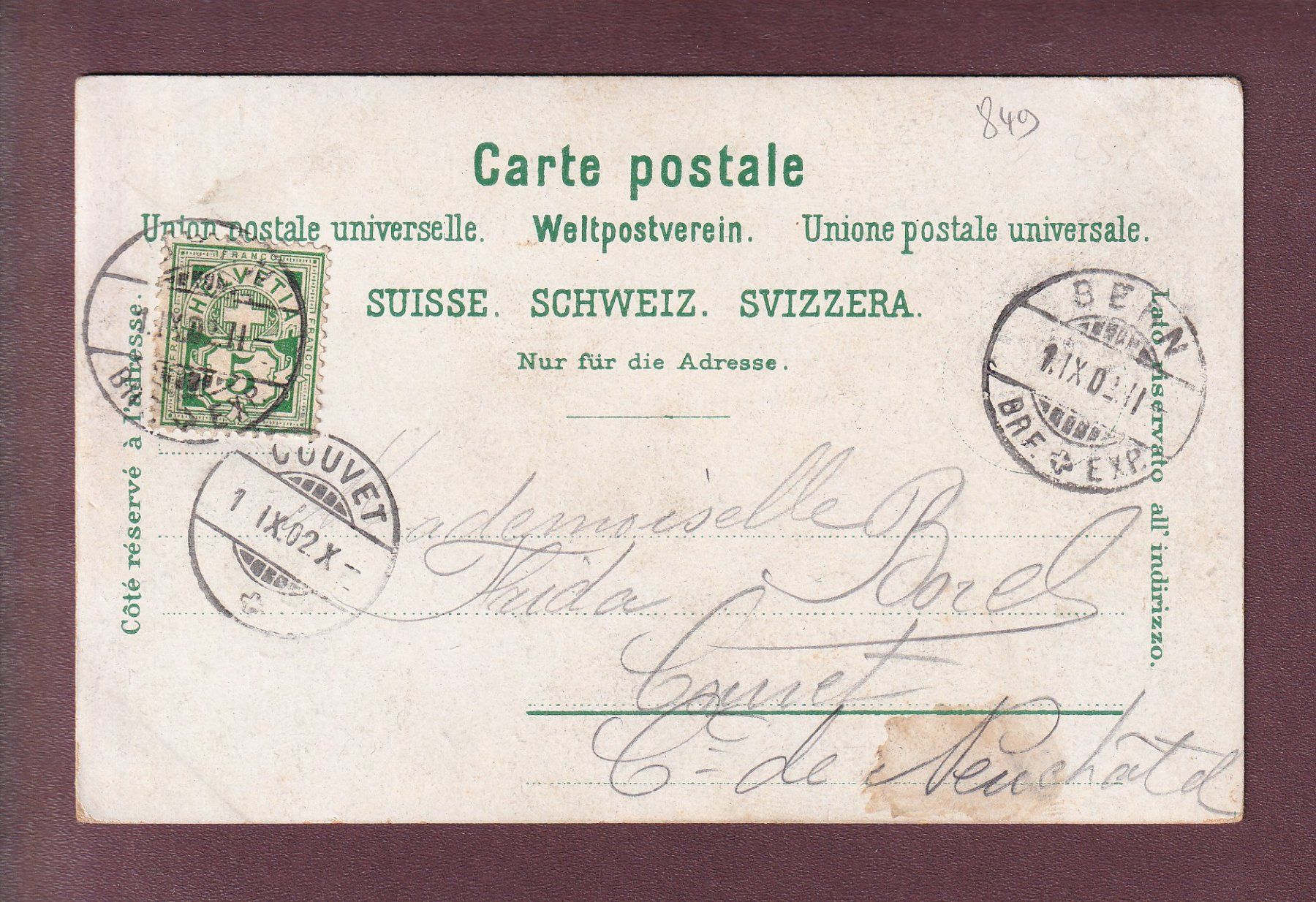 Cartoline postali: BERN - Gruss vom Bärengraben - 1902 Litho – Usato da Pully venduto da nicecards 1