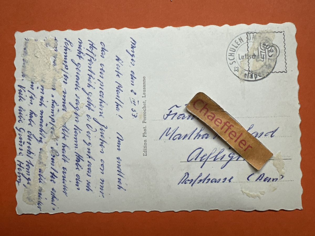Cartoline postali: 1953 Feldpost: Morges la caserna.  – Usato da Zürich venduto da Chaeffeler 1