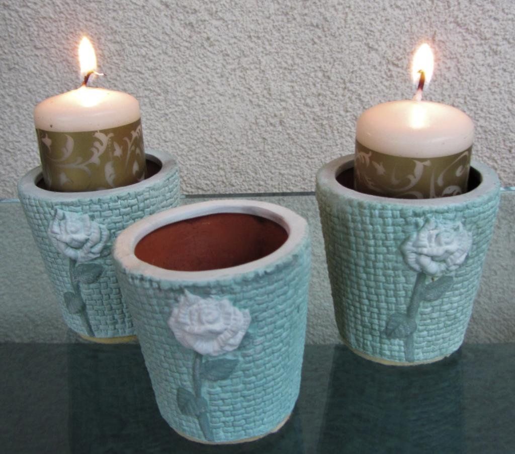 Tutte le decorazioni: Set mit 3 Deko-Gefässen, neu – Nuovo (secondo la descrizione) da Russikon venduto da Pebblybeach 1