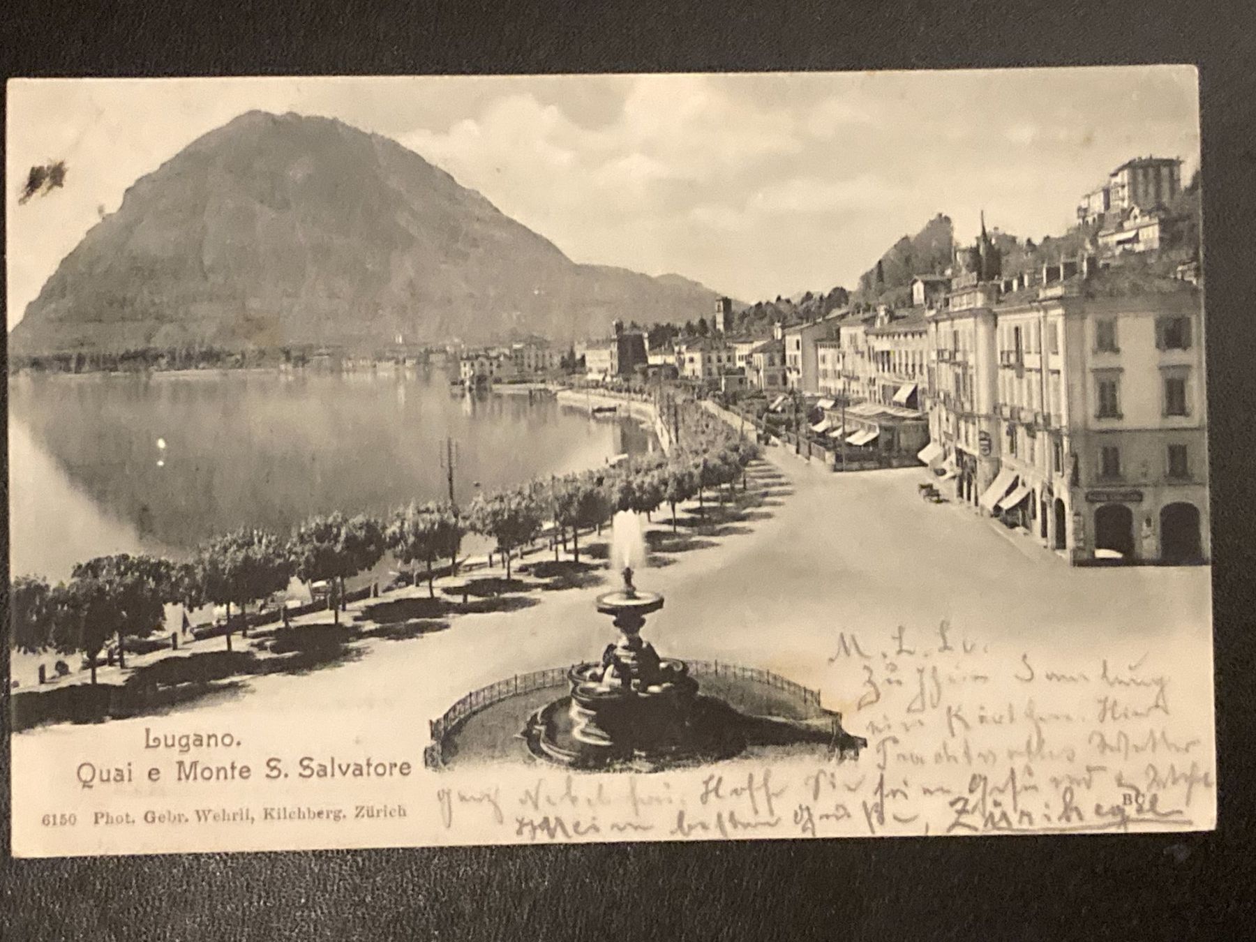 Cartoline postali: 1903 LUGANO Quai e Monte San Salvatore – Usato da Buchrain venduto da Blochha