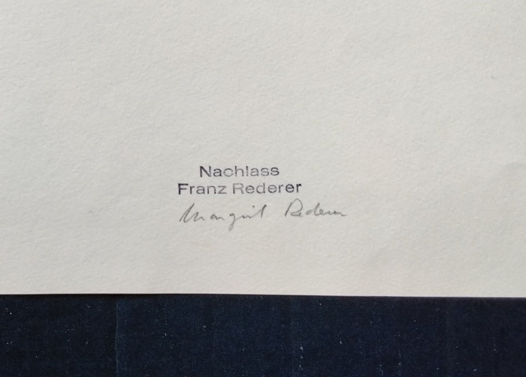Grafiken & Lithographien: Franz Rederer Lithographie num. u. drucksigniert (Nachlass) – Gebraucht aus Cavigliano von zamamasa 4