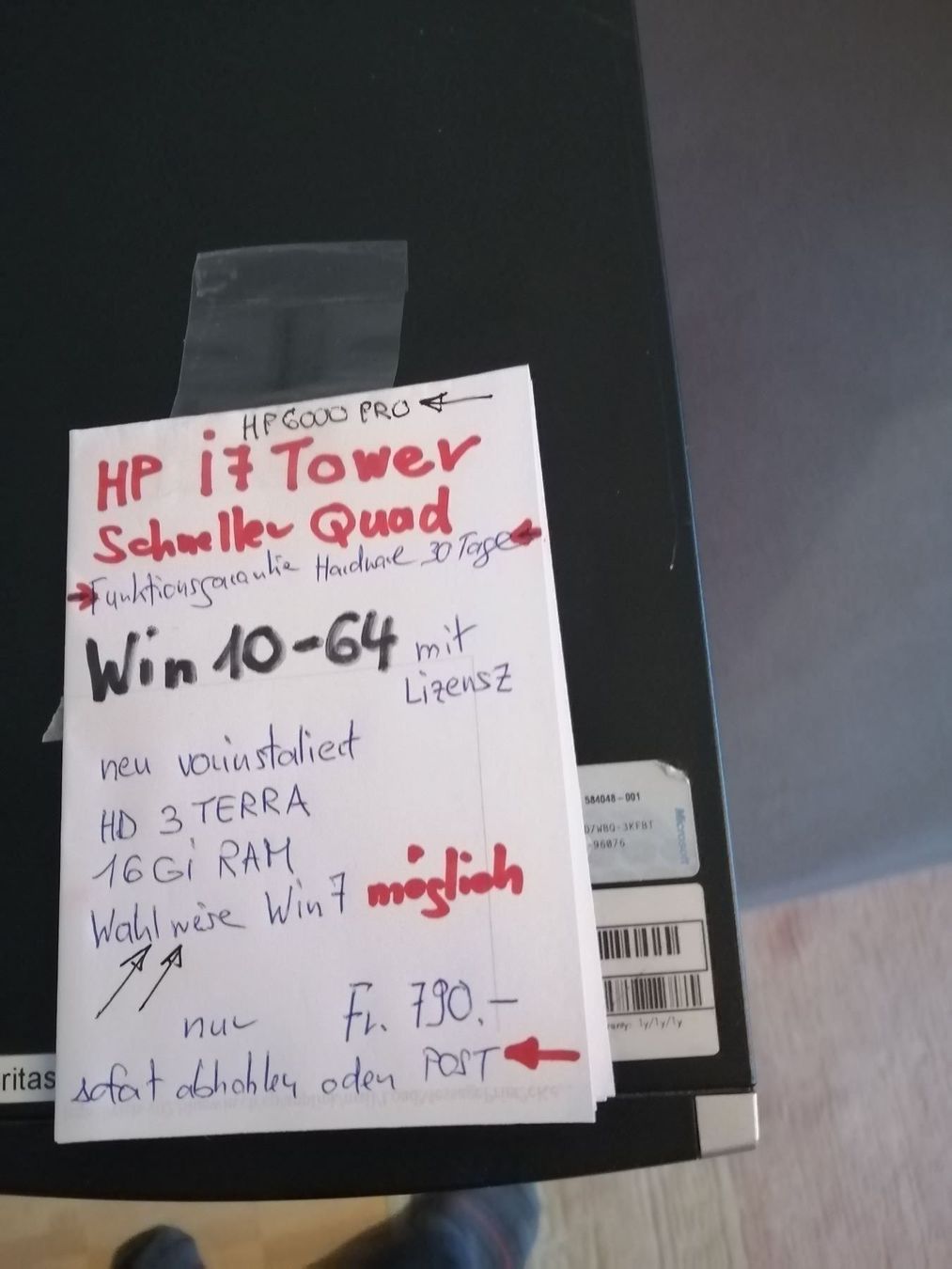 PC: hp pc schneller i7  win10 +gratis – Usato da wila venduto da audi48 4