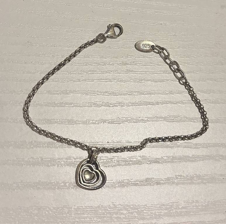Bracciali & Braccialetti: Armkette silber mit Herz-Anhänger – Usato da St. Gallen venduto da mustang96