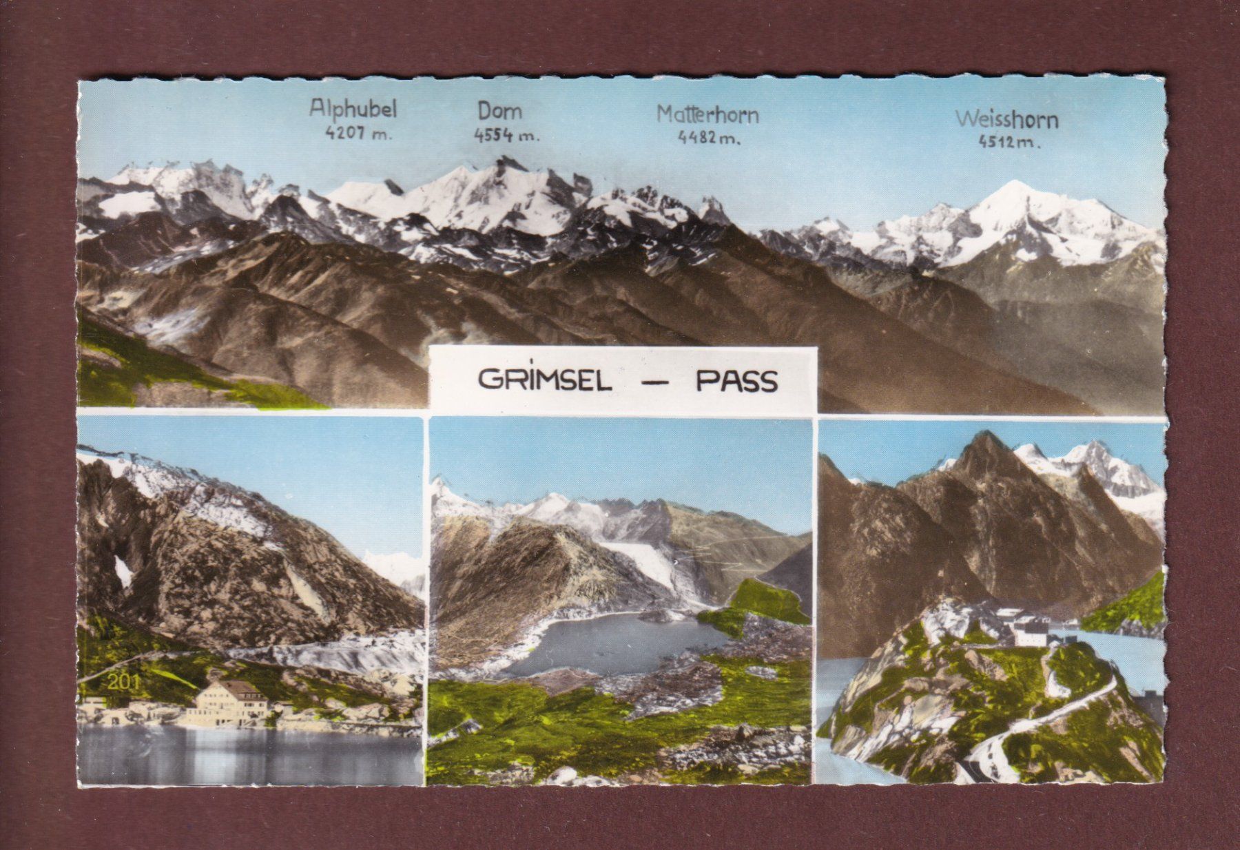 Cartoline postali: GRIMSEL-PASS - 4 images – Usato da Pully venduto da nicecards-shop