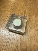 8 Teelichthalter Glas quadratisch schlicht guter Zustand