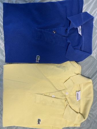 Polohemden Lacoste Grösse 4 blau und gelb guter Zustand