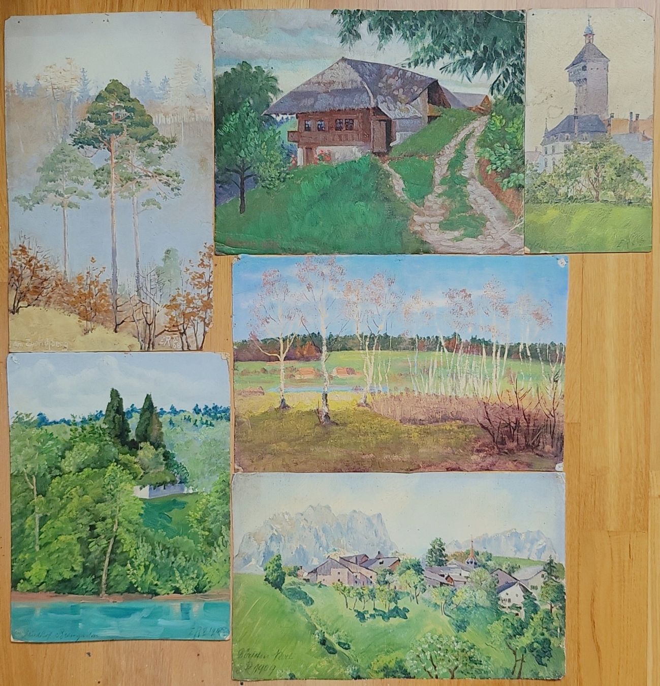 Tableaux: 6 Ölstudien von E. Ruedin – D'occasion à Muttenz par Mithrur 6