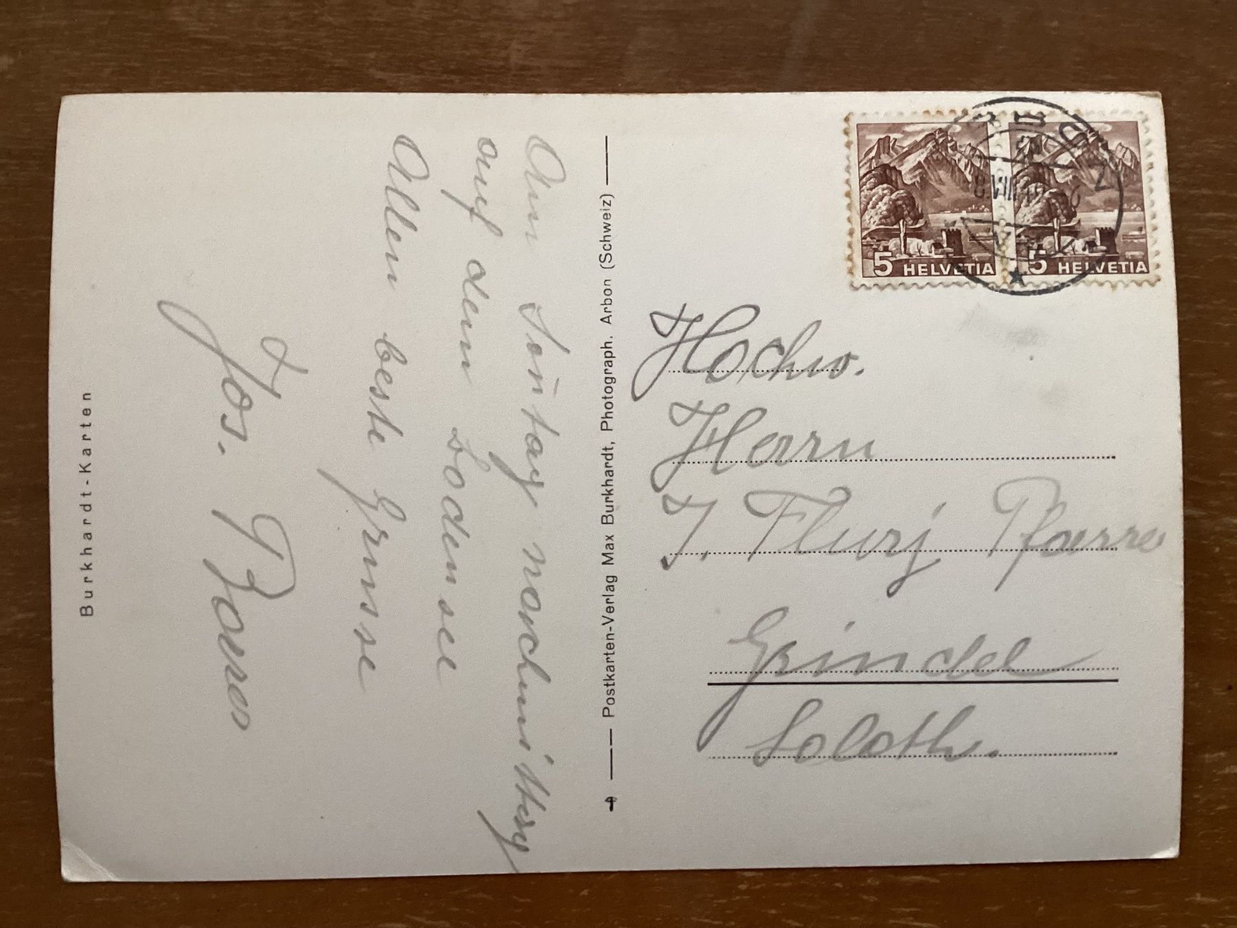 Cartoline postali: AK Arbon mit Vorarlberger Alpen – Usato da Zürich venduto da tol_b7c7 1