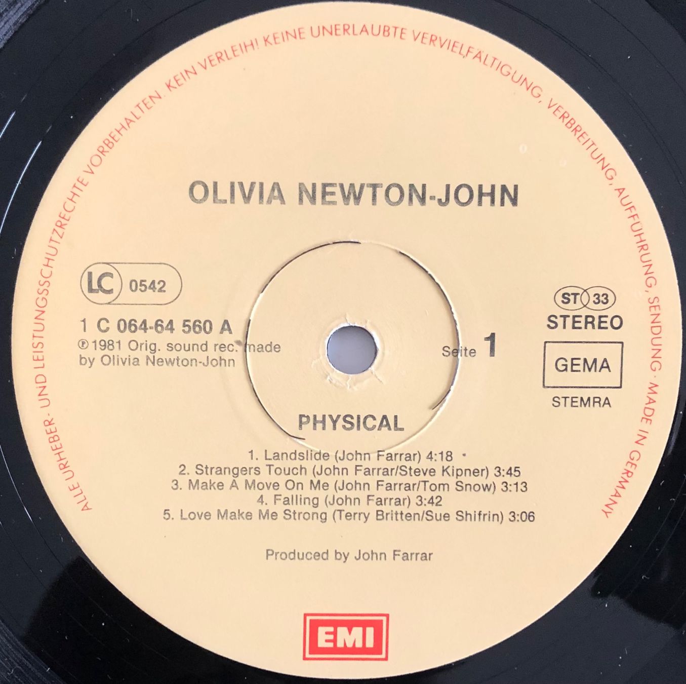 Dischi in vinile: OLIVIA NEWTON -JOHN - PHYSICAL – Usato da Poliez-Pittet venduto da Newtown-Records 3