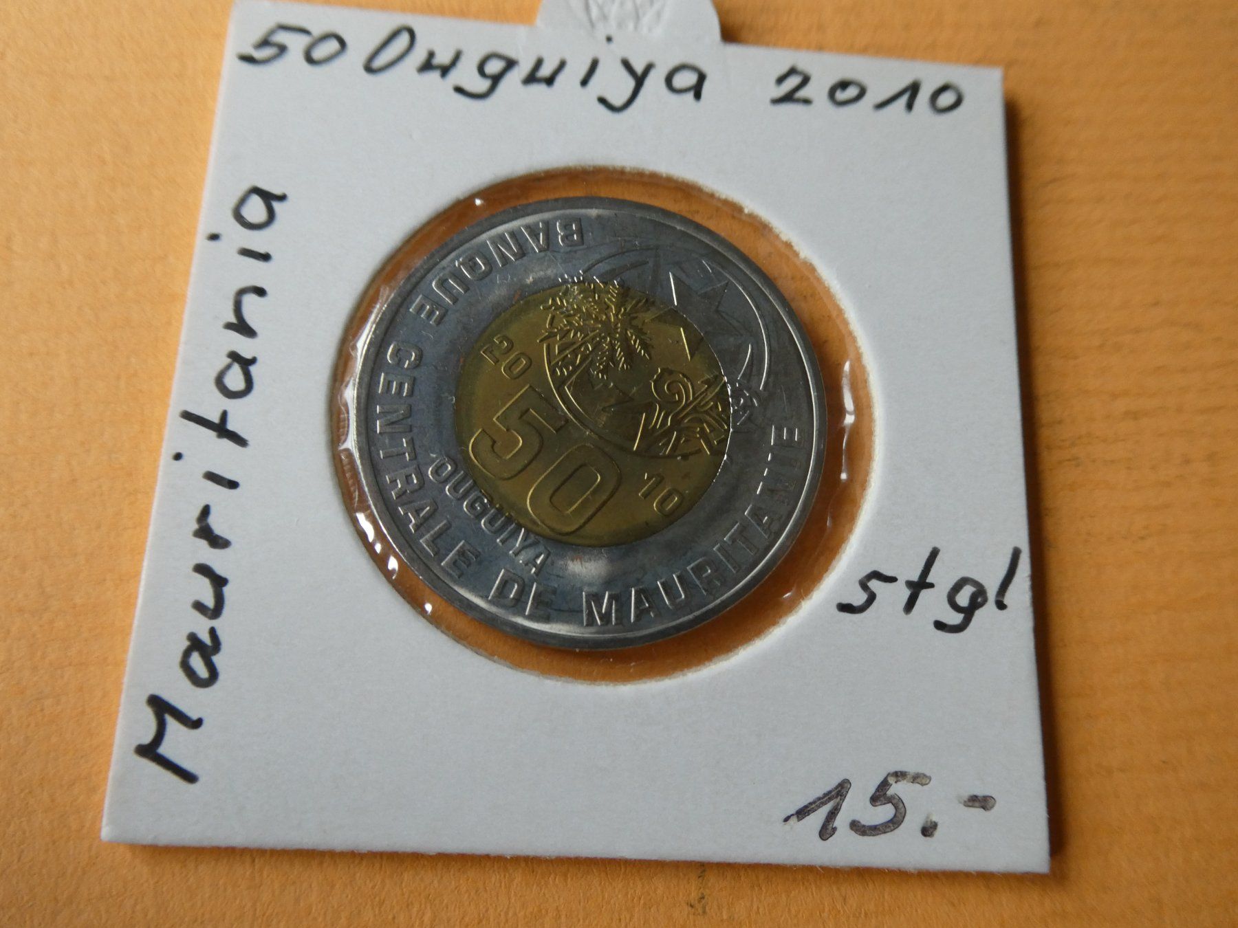 Alle Münzen: Mauritania 2010, 50 Ouguiyas   stgl. – Gebraucht aus Hinterforst von Rohusri