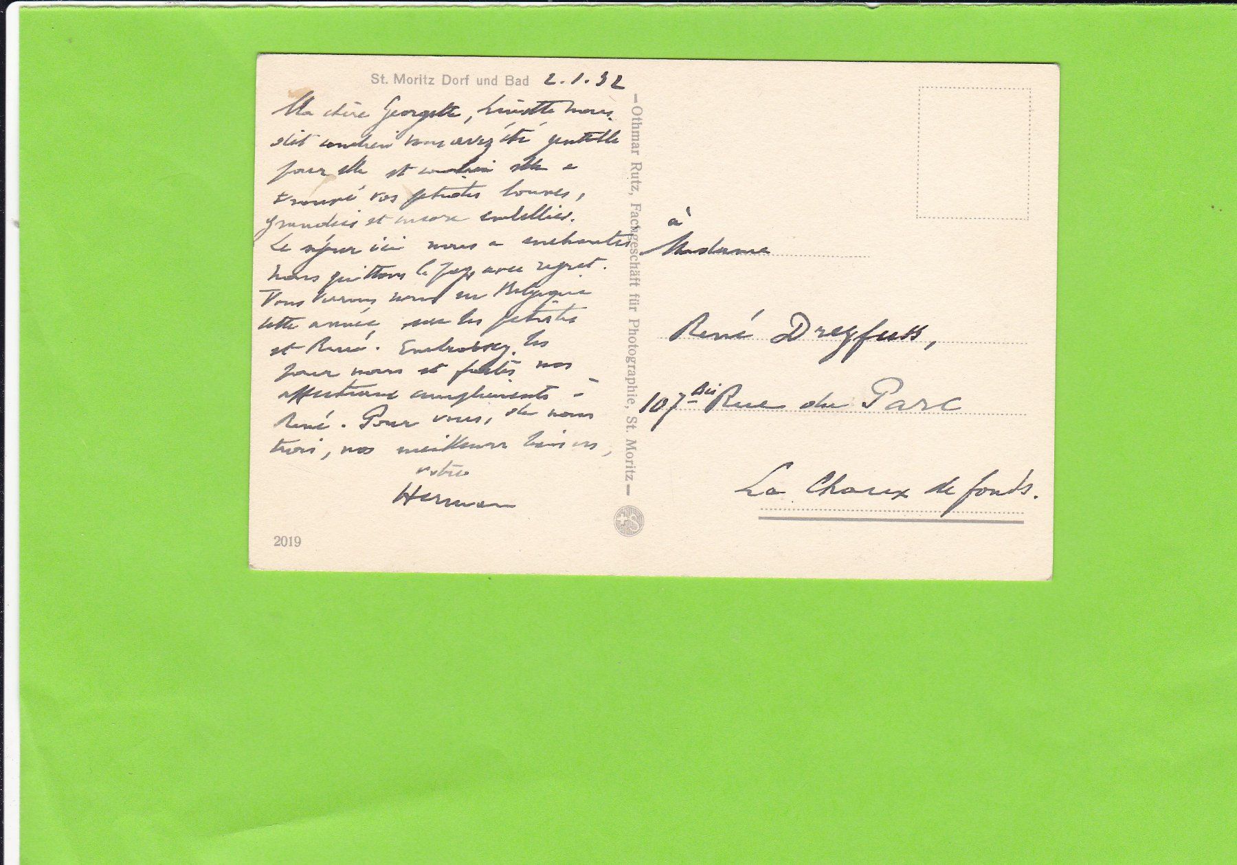 Cartoline postali: St. Moritz Dorf & Bad – Usato da St. Peterzell venduto da neckertal 1