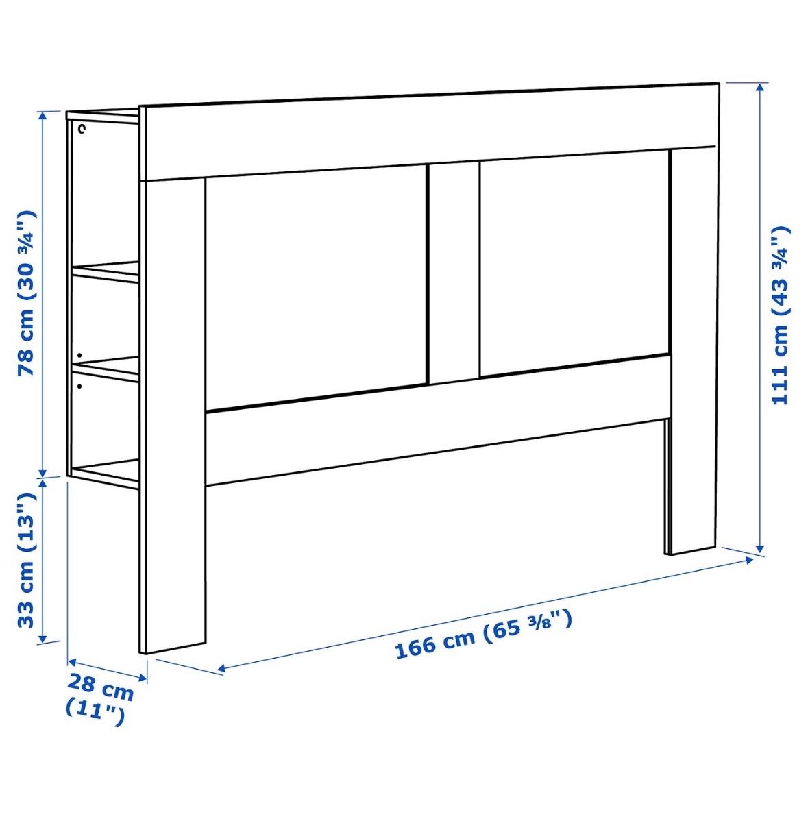 Ikea Betten: BRIMNES Kopfteil mit Ablage weiss 160 cm – Gebraucht aus Oberstammheim von mohn1 1