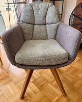Drehsessel "Linea Natura Cozy"  graubraun, Stoffbezug