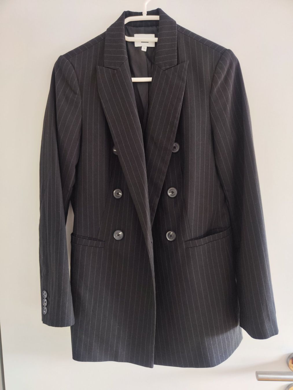 We Completi & Tailleur: New WE Double Breasted Blazer in black stripes, 36 – Nuovo (secondo la descrizione) da Sursee venduto da Re.joy