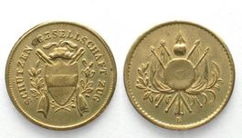 ZUG Schützenjeton o.J.(19. Jh.) Messing