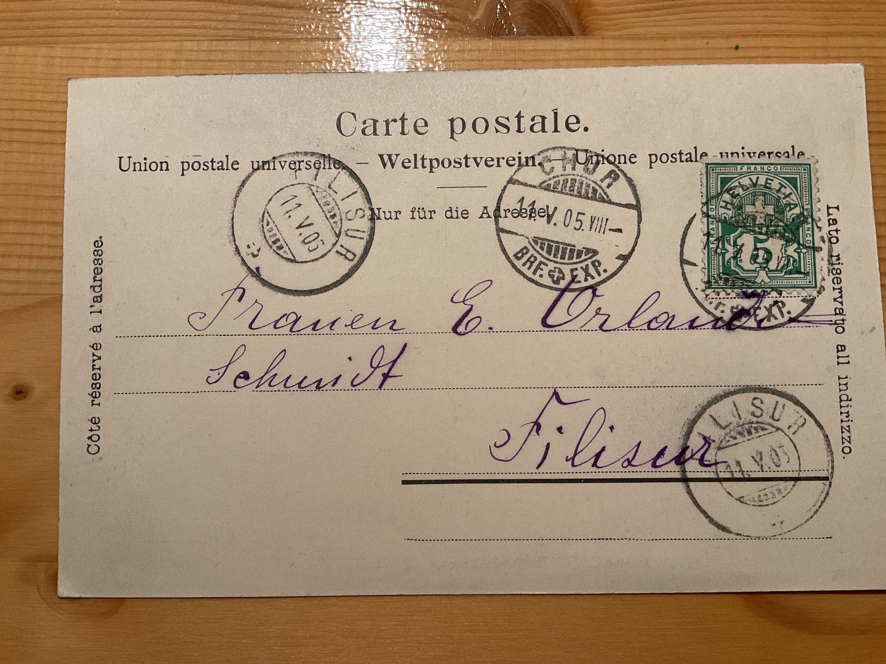 Cartoline postali: 1905 Ansichtskarte Neues Postgebäude Chur - Filisur – Usato da Rheinfelden venduto da ricci62 1