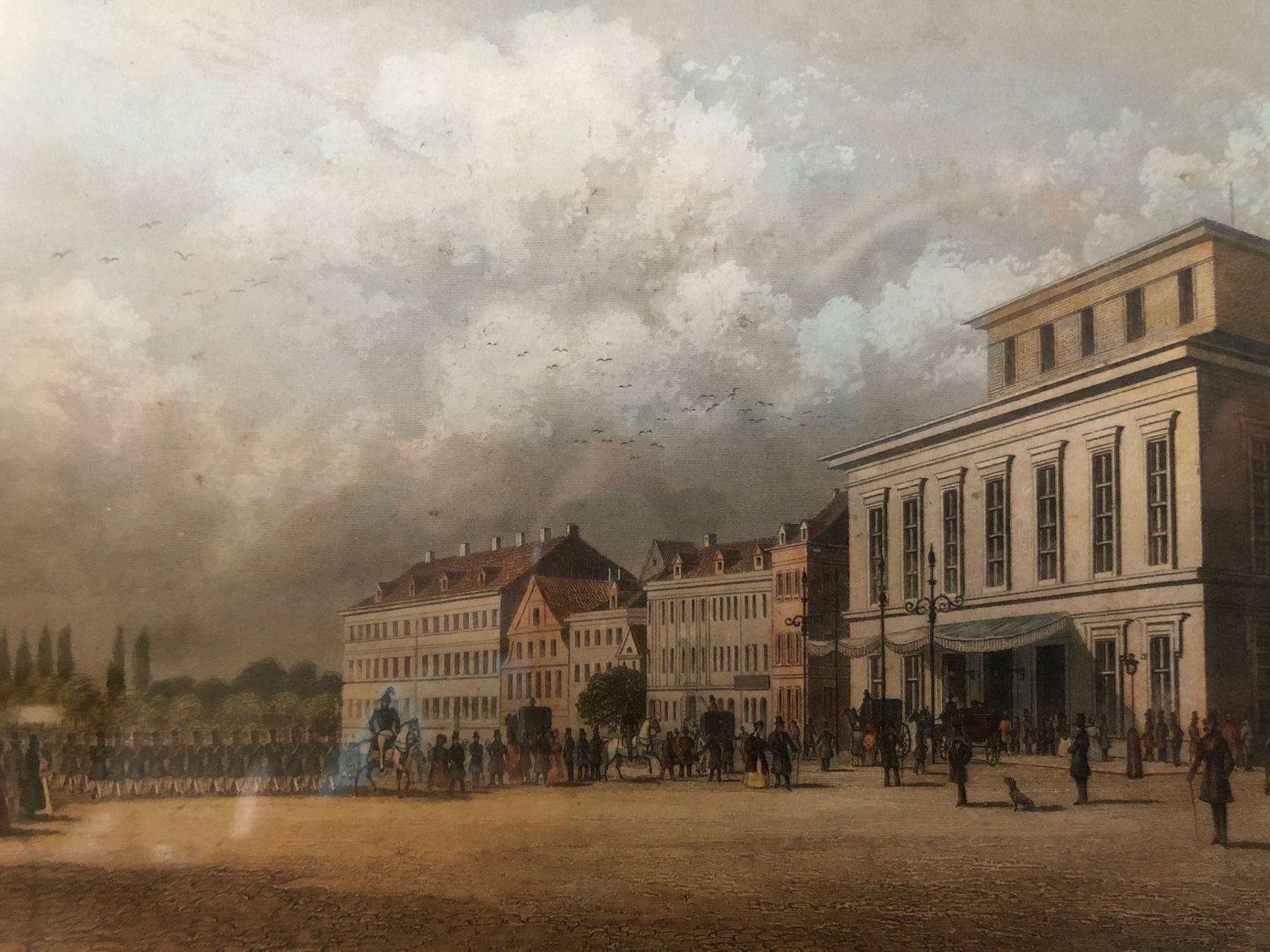 Gemälde: C.A.ZILL. Das Stadttheater in HAMBURG. – Gebraucht aus Wald ZH von mlnt