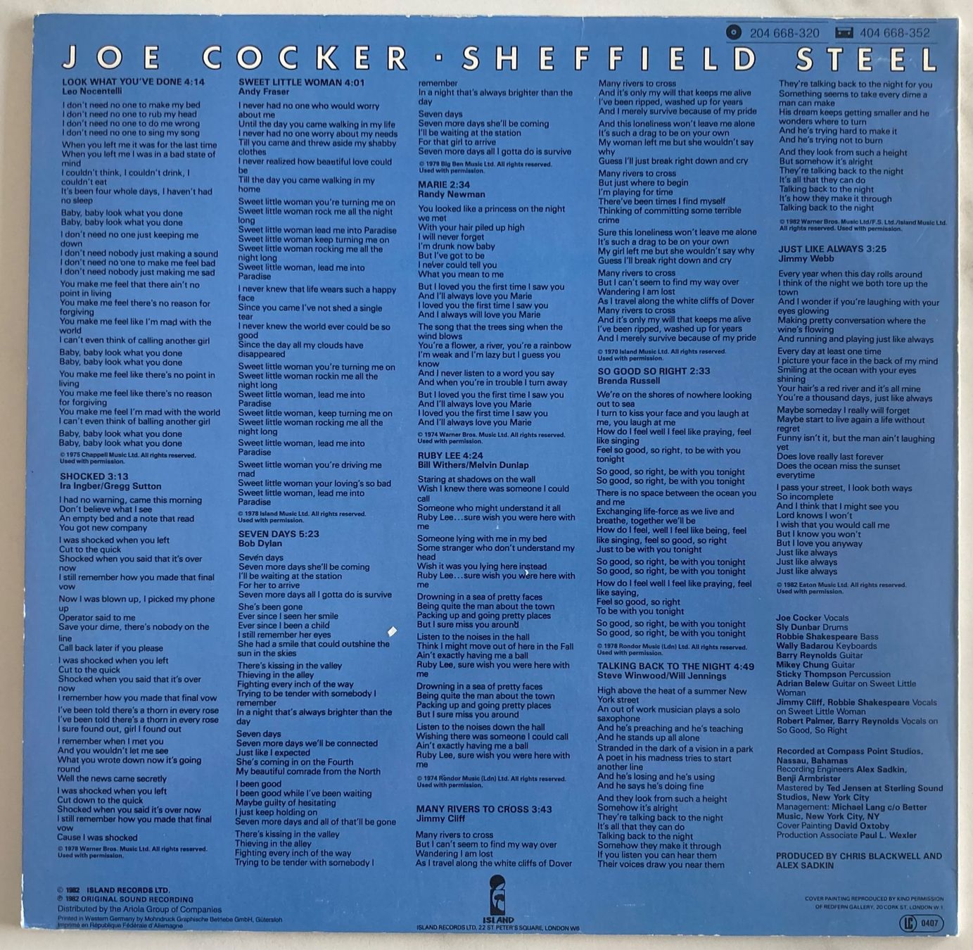 Dischi in vinile: JOE COCKER - SHEFIELD STEEL – Usato da Poliez-Pittet venduto da Newtown-Records 1