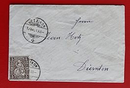 SITZENDE HELVETIA WETZIKON NACH DÜRNTEN BEZIRK HINWIL 1881