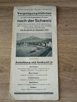 Alter Prospekt Schweiz Bundesbahnen Fahrten nach der Schweiz