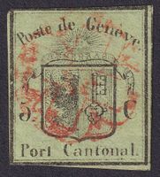Nr.5, Kleiner Adler, guter Schnitt mit Vollstempel