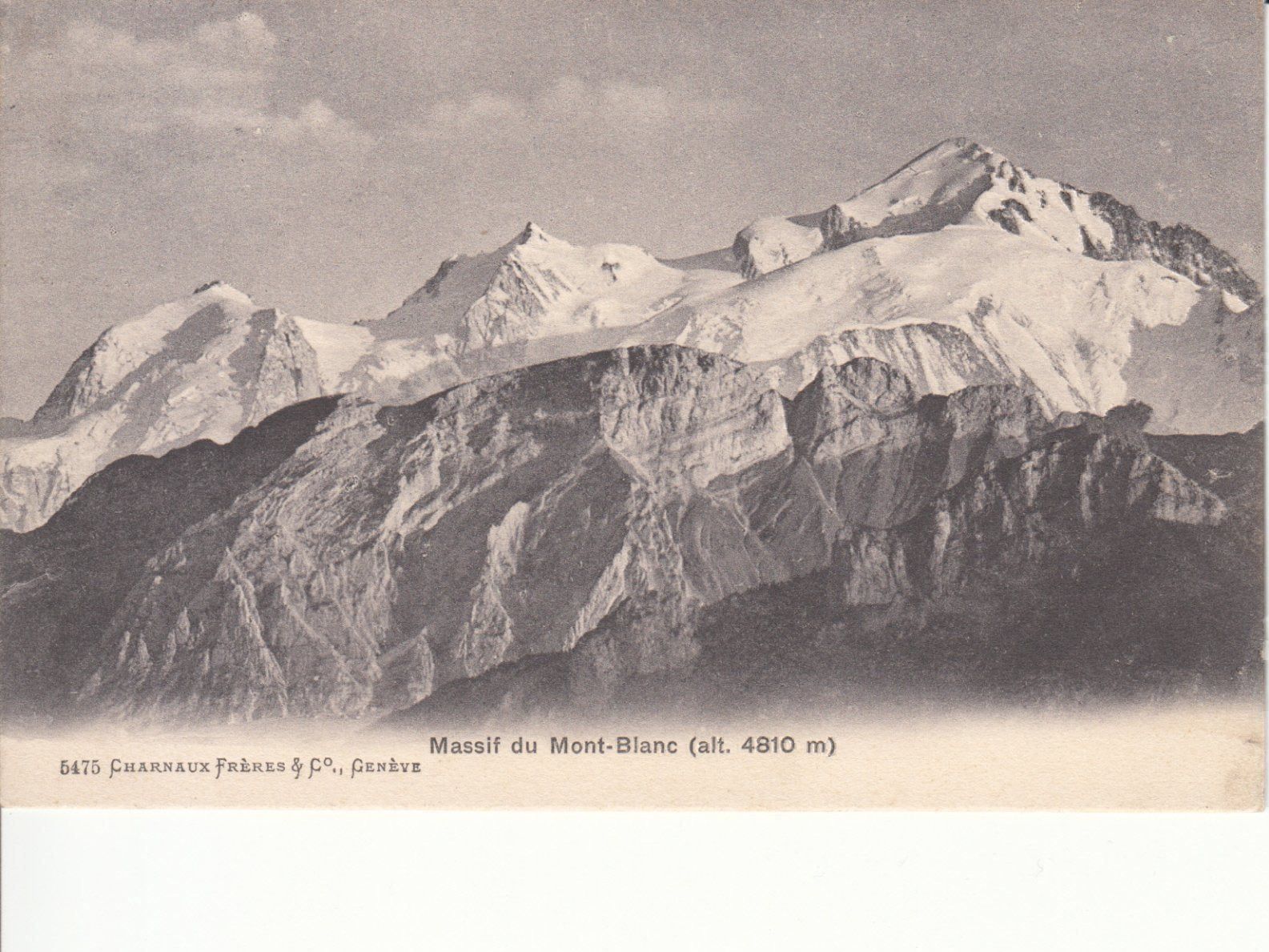 Cartes postales: Massif du Mont-Blanc, Geneve 1908 – D'occasion à Bürglen TG par StampGraf