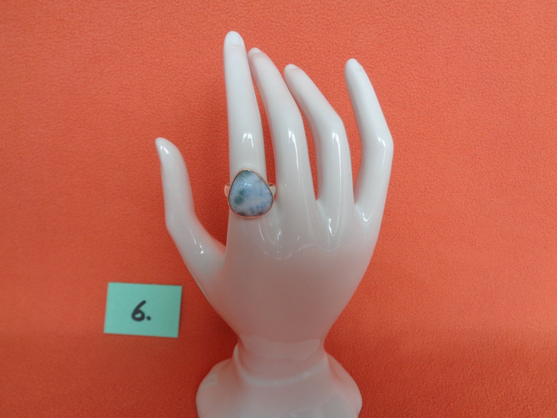 Anelli: Silberring mit Larimar - Sterling Silber 925 Grösse 51 – Nuovo (secondo la descrizione) da Chur venduto da omonia