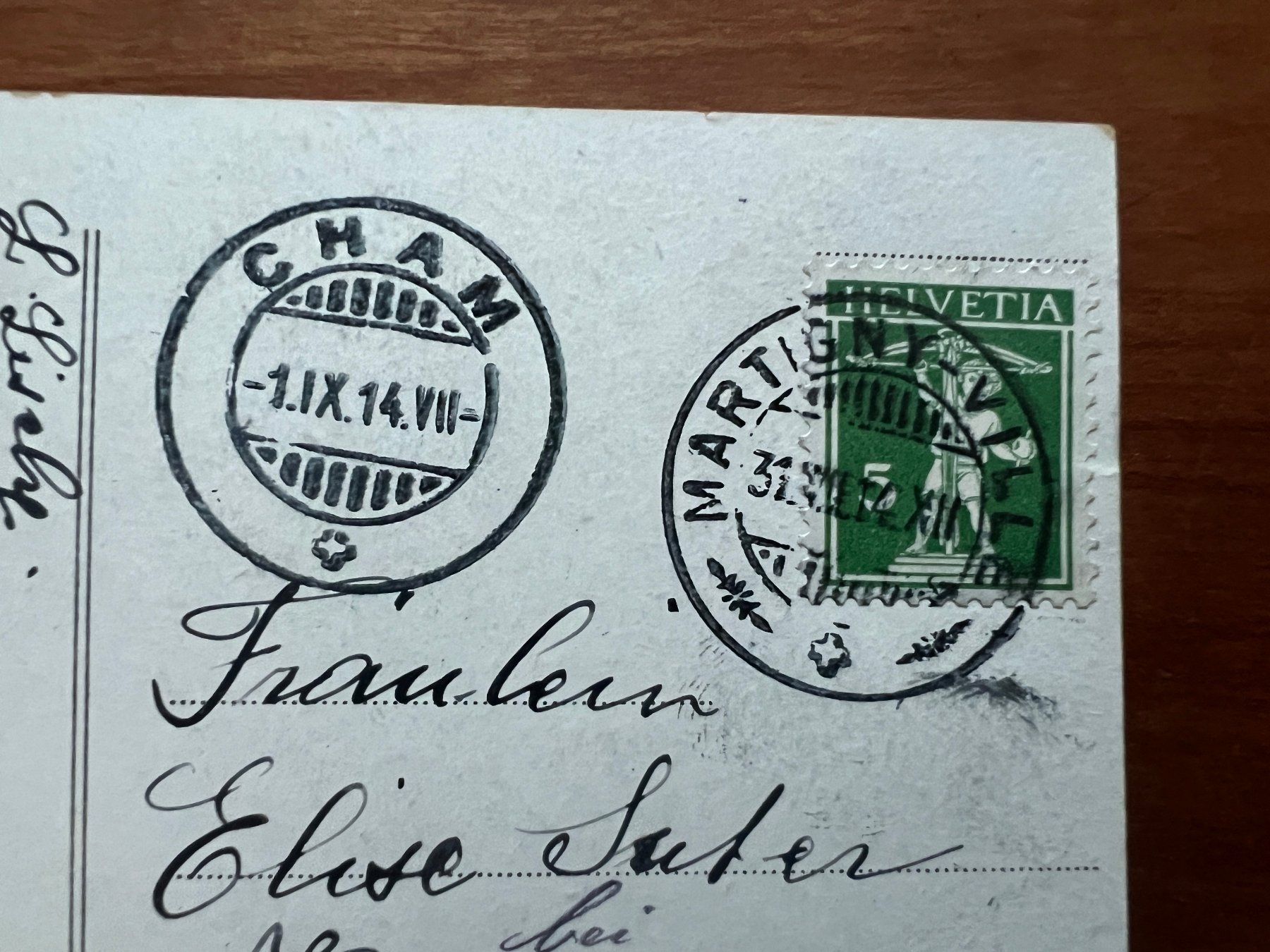 Cartoline postali: AK  1914 Martigny  (G2792) – Usato da Hinwil venduto da Sidi4 1