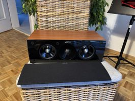 Jamo S60 cen Zenterlautsprecher und KEF Q8s Rearlautsprecher