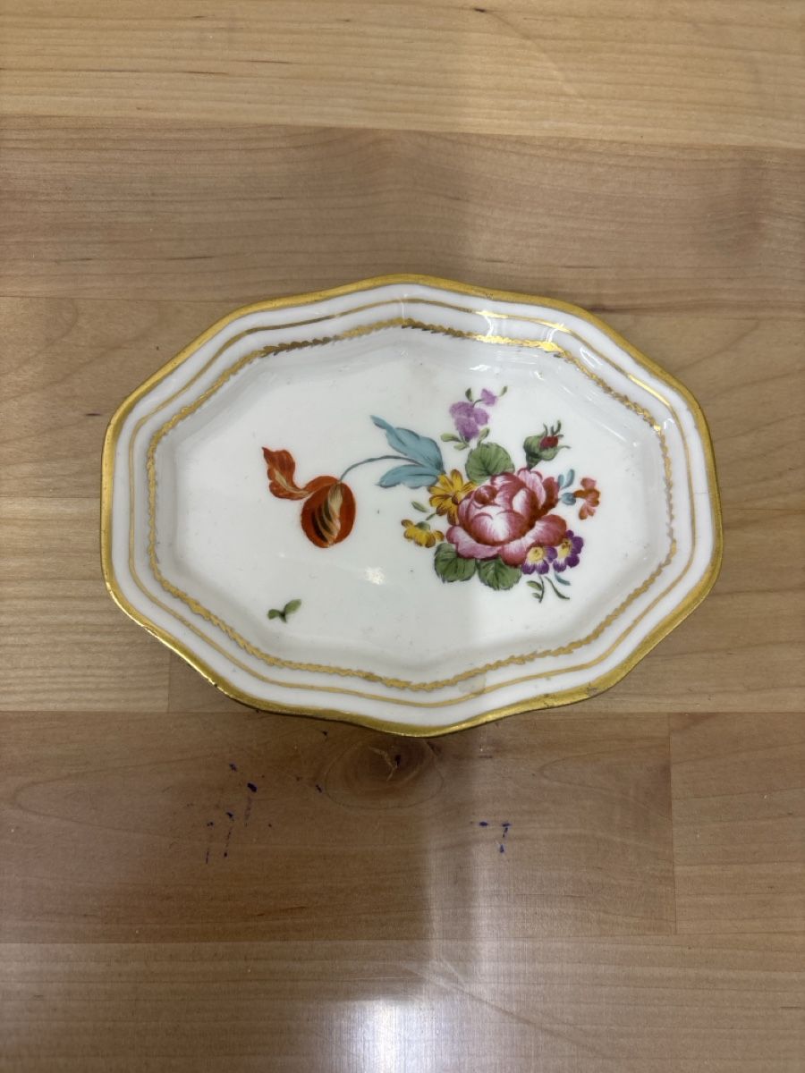 Piatti: Antike Schmuckschale/Ablageschale mit Blumenmuster, LL – Usato da Adliswil venduto da ninotschka7