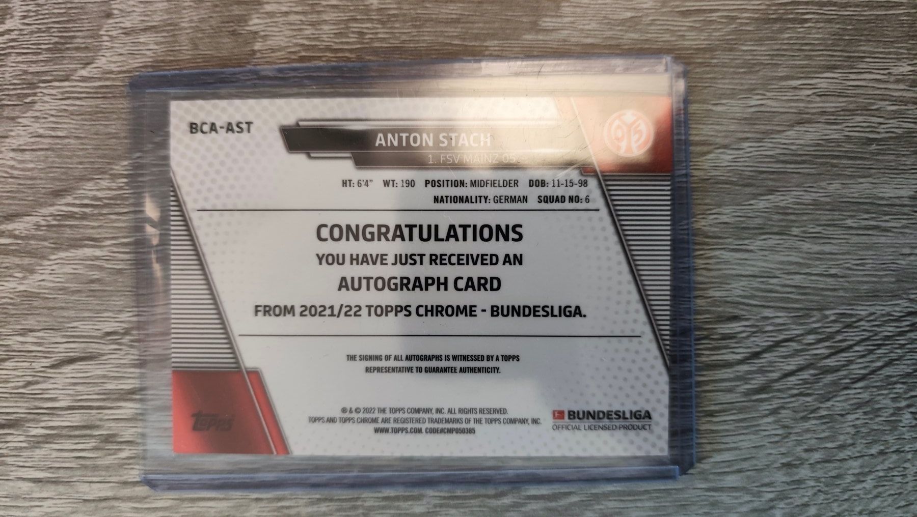 Topps Cartes à collectionner: Topps Chrome 21/22 Anton Stach mit Autogramm RC – D'occasion à St. Gallen par RudyundFloydCards 1