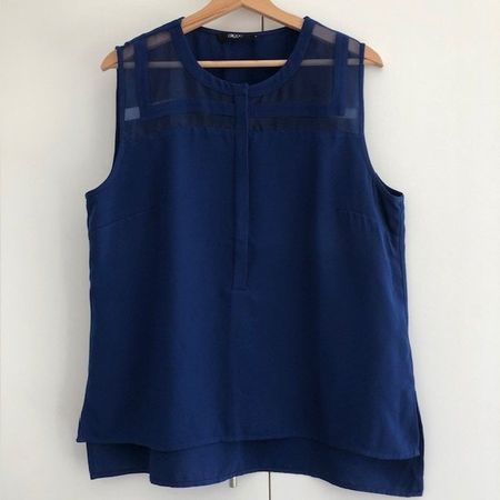 Royal-blaue Bluse, G2000, 44, ohne Arm