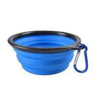 Faltbarer Hunde Napf Bowl - 1 Liter blau