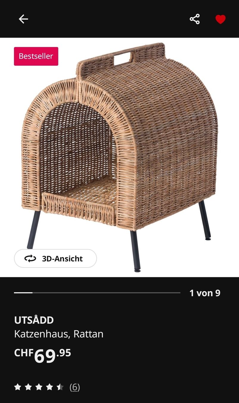 Ikea Liege- & Schlafplätze: Katzenhaus Ustådd Ikea – Neu (gemäss Beschreibung) aus Kreuzlingen von Lapin_Malin