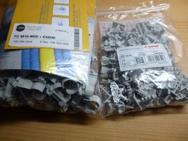 100St. Klemmschelle Flexi-Clip M16/M20 mit Steckdübel grau