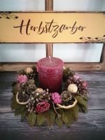 🎃Herbstzauber Tischdeko Kranz mit Kerze