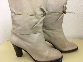 hell-beige  Stiefel   Gr. 36 (echtes Leder)