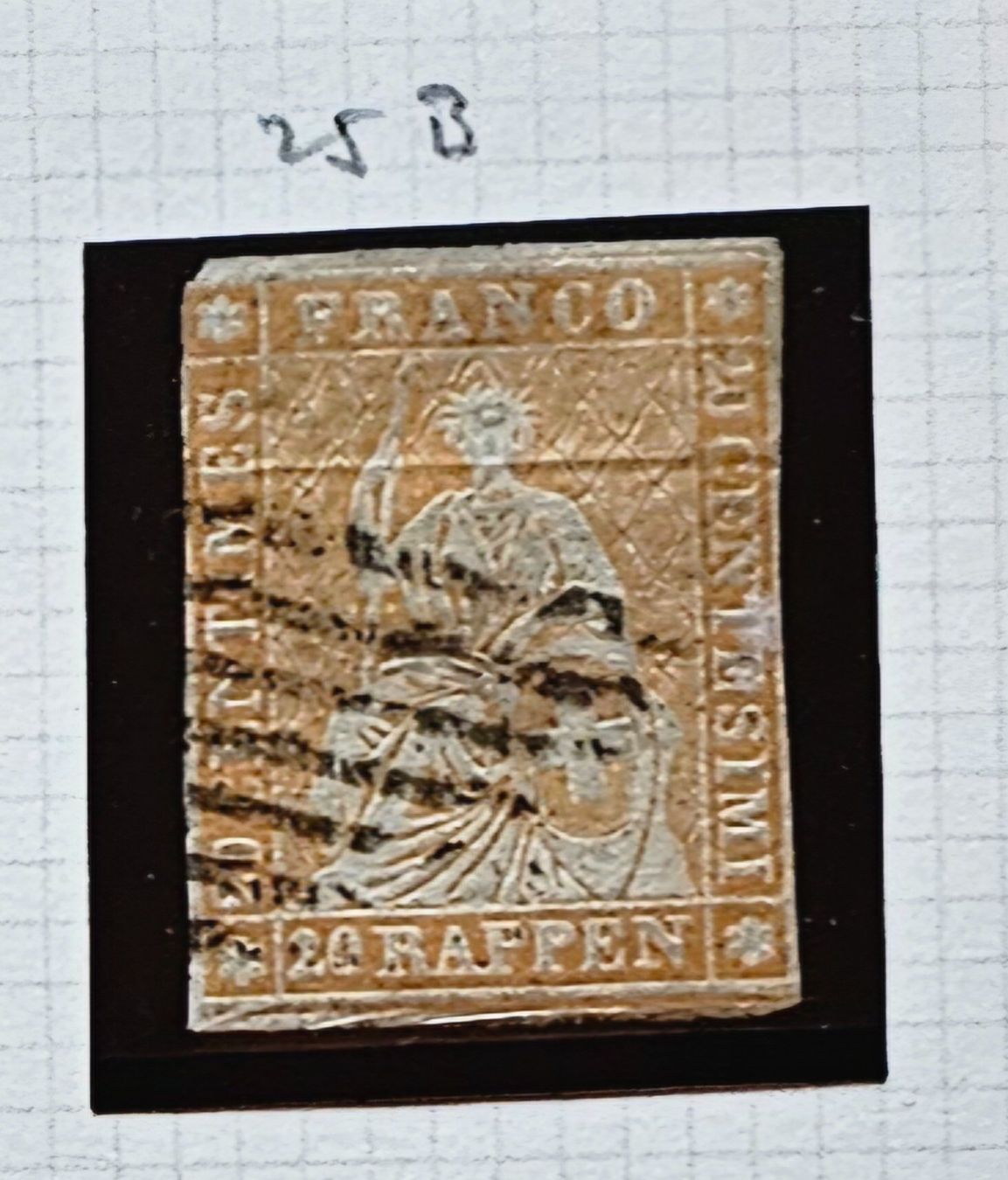 Alle Briefmarken: Strubel 25B SBK : 280.- – Gebraucht aus Les Valettes von Nuba1
