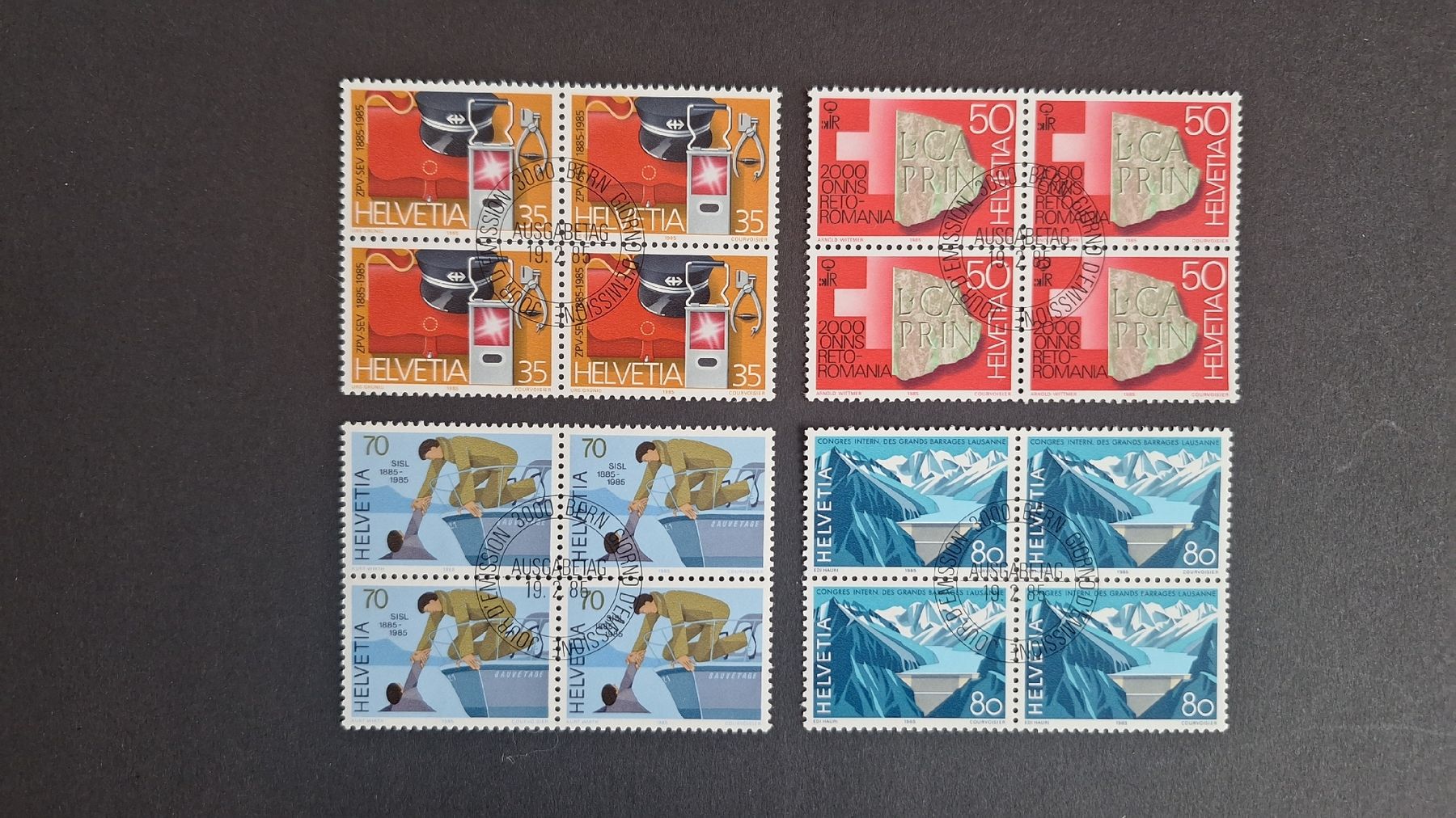 Tous les timbres: 1985 4er Blocksatz mit ET-Stempel – Neuf (Voir description) à Pratteln par walti-6060