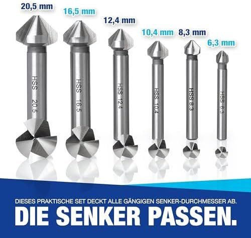 Alle Werkzeuge: Kegelsenker 6tlg – Neu und originalverpackt aus Hundwil von Equiply 2