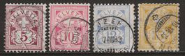 1882 : Ziffermuster Nr. 54 - 57 : KP 765.--