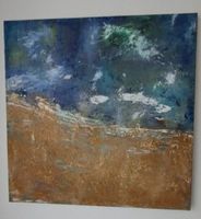 Abstrakte Meereslandschaft, handmade 50×50