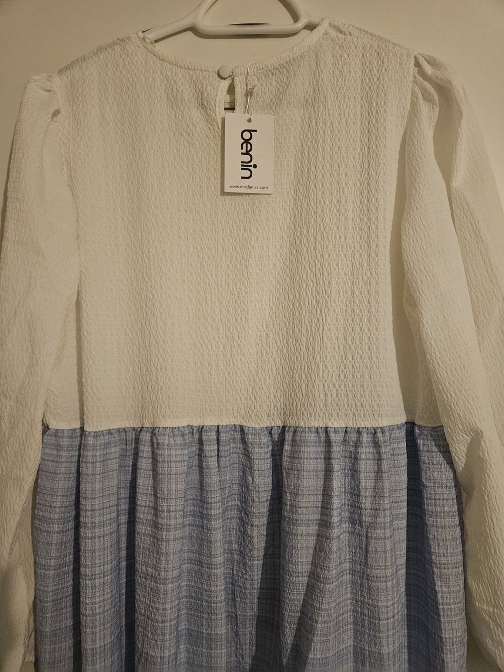 Vestiti: Sommerkleid, weiss blau, luftig, Gr. 38 – Nuovo (secondo la descrizione) da Sennhof (Winterthur) venduto da HG2019 3