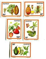Briefmarken "Obst". Ruanda.