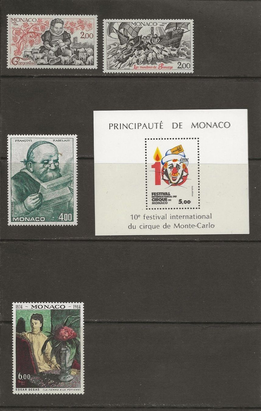 Tutti i francobolli: Monaco Année complète 1984 + blocs ** – Nuovo (secondo la descrizione) da Sion venduto da PierreP01 3