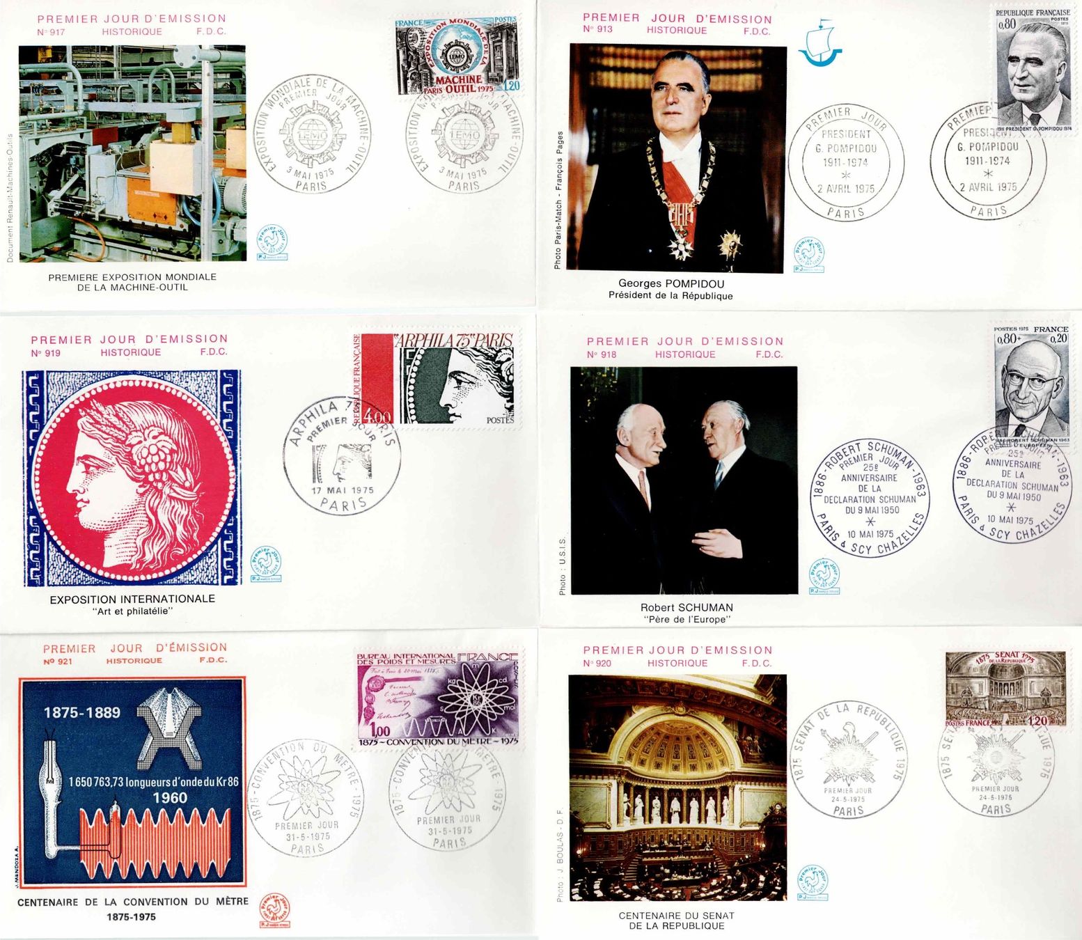 Tutti i francobolli: 6 Stück FDC Frankreich – Usato da Koblenz venduto da Markenhimmel