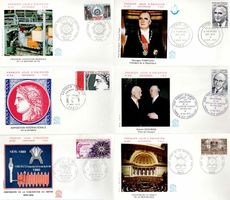 6 Stück FDC Frankreich