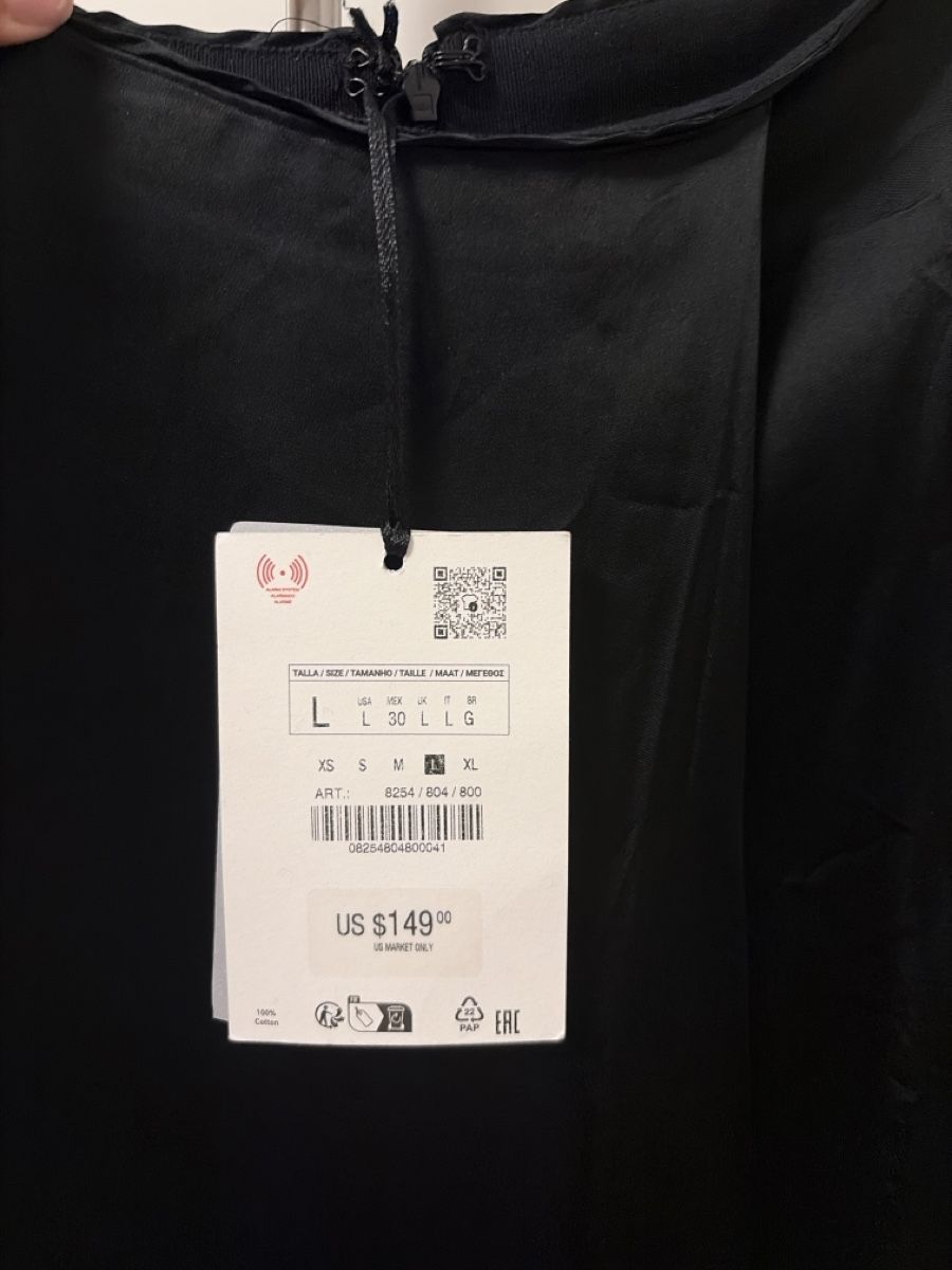 Zara Gonne: Black Midi Skirt with Slit - Zara – Usato da Zürich venduto da cme_ft9l 5
