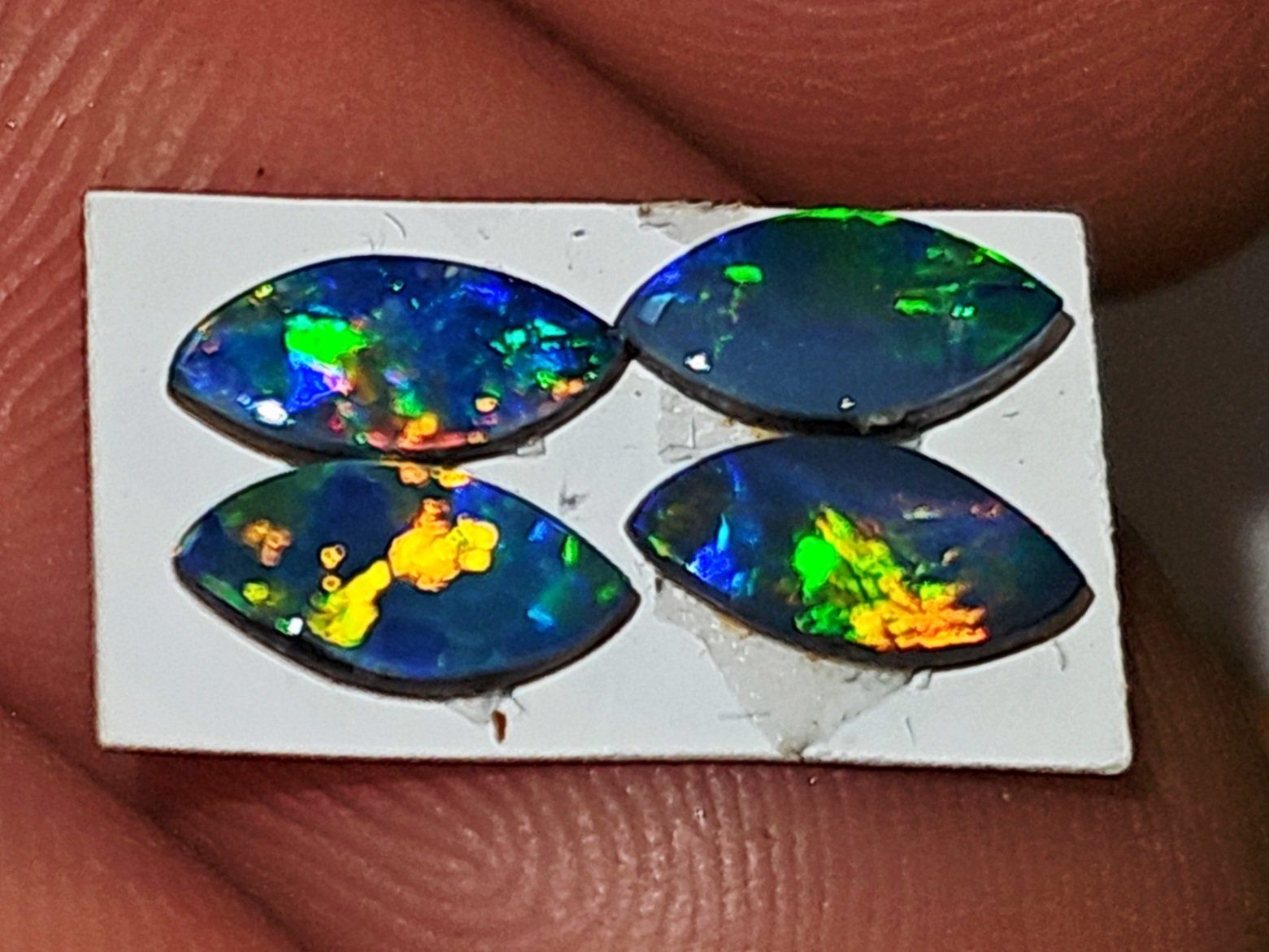 Pietre preziose: 4 Australische Opal Dubletten – Nuovo e nell'imballaggio originale da Uerkheim venduto da Winwinner 6