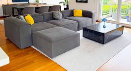 Westwing Lennon canapé modulaire 4 places, pouf (5'100 neuf)